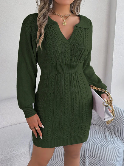 Élise Cozy Sweater Dress - Autunm Dresses