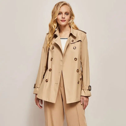High-end Light Luxury Short Trench Coat - Autumn/Winter