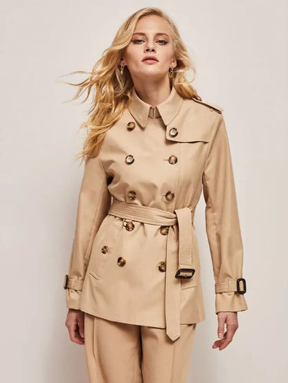 High-end Light Luxury Short Trench Coat - Autumn/Winter