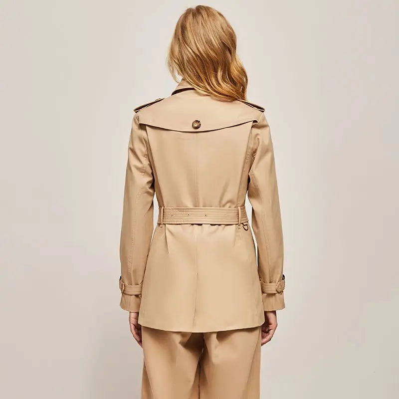 High-end Light Luxury Short Trench Coat - Autumn/Winter