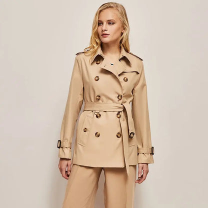 High-end Light Luxury Short Trench Coat - Autumn/Winter