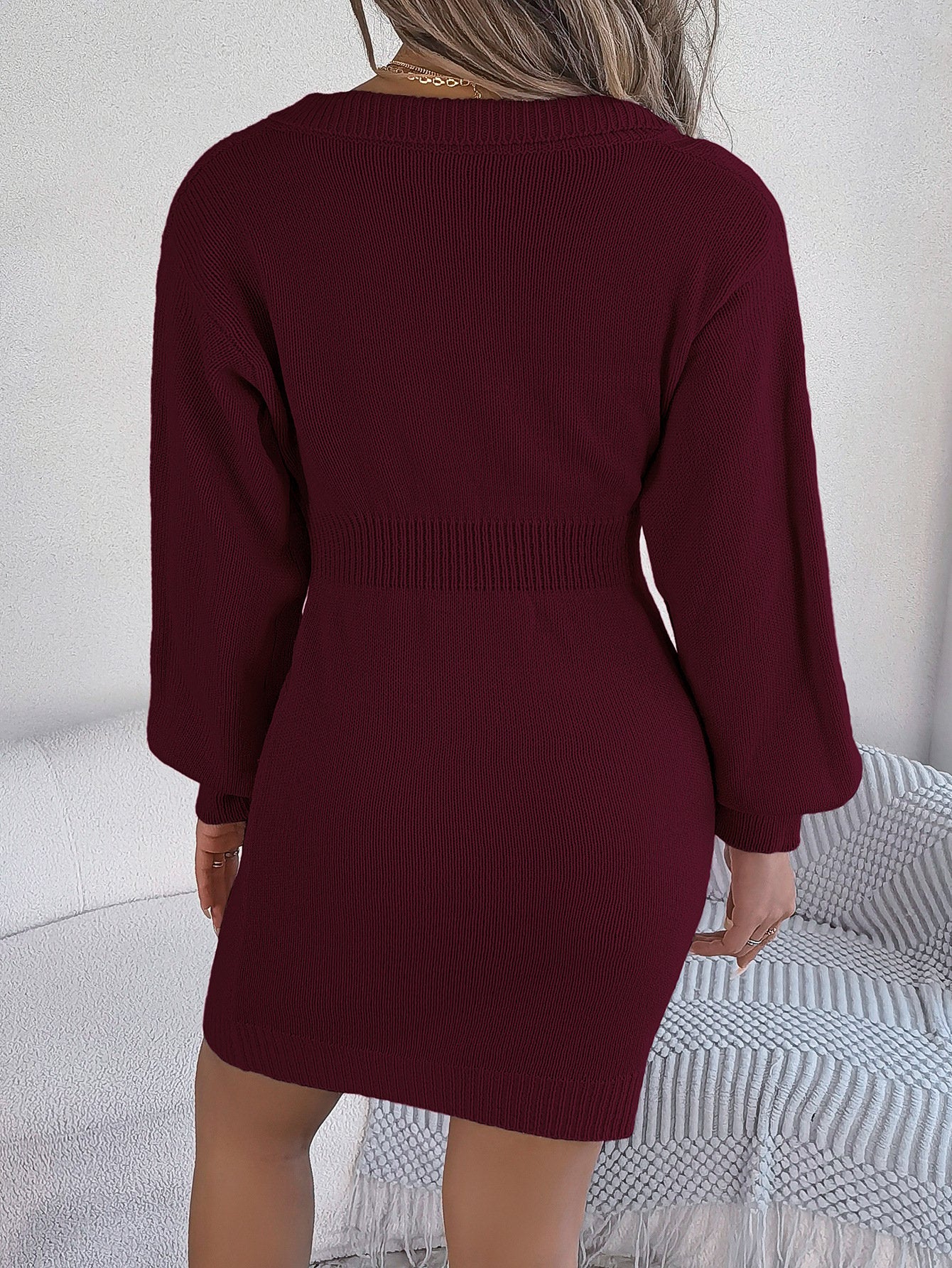 Élise Cozy Sweater Dress - Autunm Dresses
