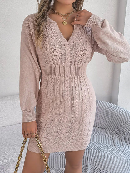 Élise Cozy Sweater Dress - Autunm Dresses